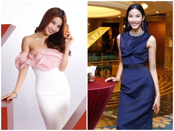 Diem My vai tran goi cam, Hoang Thuy kin dao o su kien hinh anh