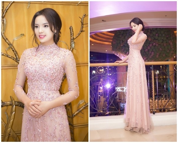 Tham dự một sự kiện diễn ra tại TP.HCM, hoa hậu Kỳ Duyên chọn trang phục váy voan mỏng, gam màu pastel nhẹ nhàng của NTK Hoàng Hải. Thiết kế được đính hạt tinh tế trên toàn thân váy, tôn nét đẹp sang trọng, quý phái mà vẫn giữ được vẻ kín đáo. Trang phục hợp vóc dáng, phong cách giúp người đẹp gốc Nam Định lọt nhóm mỹ nhân nổi bật nhất sự kiện tuần qua. 