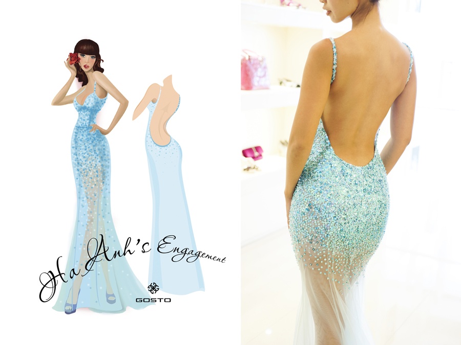 Vay dinh hon xuyen thau sexy cua Ha Anh hinh anh