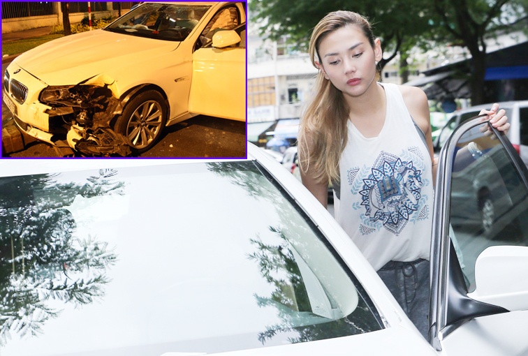 Hoang Yen ton 500 trieu sua xe hop sau vu tai nan lat xe hinh anh