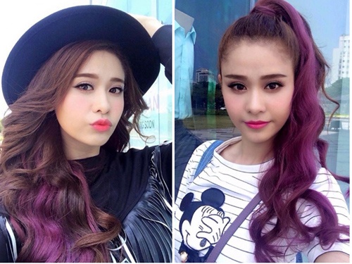 Sao Viet lam moi phong cach voi toc nhuom ombre hinh anh