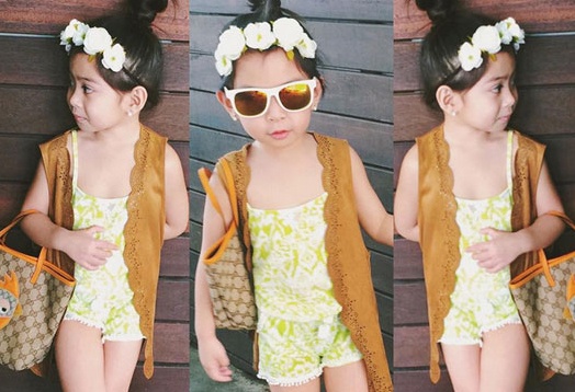 Be gai 4 tuoi gay sot voi gu thoi trang 'tieu thu sanh dieu' hinh anh