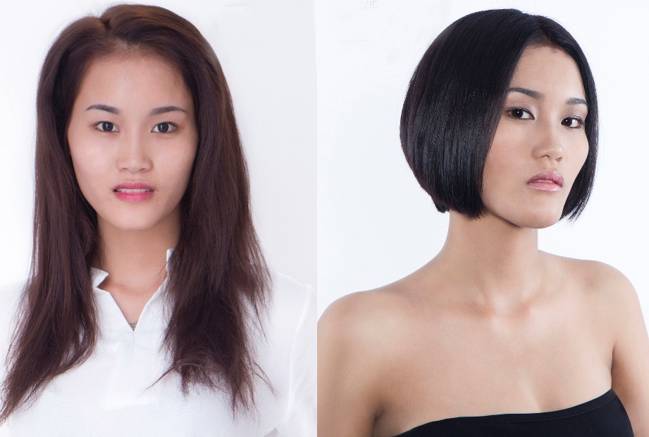 Từ một cô gái nữ tính với mái tóc dài, Đào Thị Thu (cao 1,73m) lột xác với hình tượng cá tính, mạnh mẽ. Sinh viên Đại học Kiến trúc Đà Nẵng được các chuyên gia cắt tóc, tạo điểm tóc bob ôm sát gương mặt. Nữ thí sinh hài lòng với diện mạo mới và hy vọng nó phù hợp với các thử thách tiếp theo. 