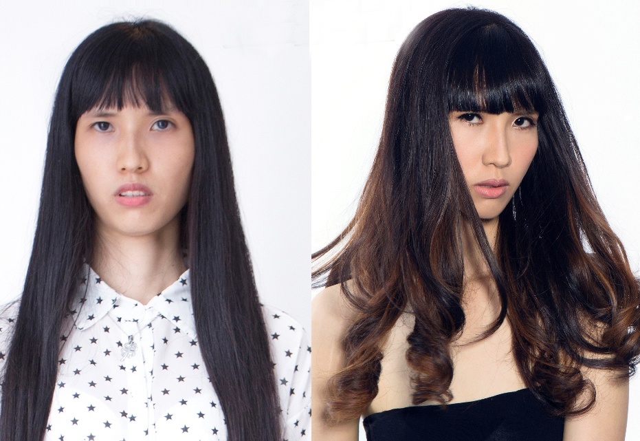 Thi sinh Next Top truoc va sau khi thay doi kieu toc moi hinh anh