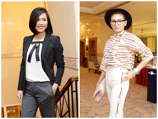 Hoang My, Hoang Yen mac ca tinh khi di su kien hinh anh