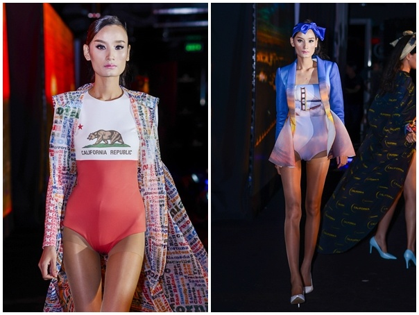 Le Thuy dien ao tam lo than hinh gay khi catwalk hinh anh