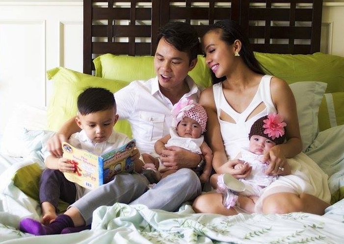 MC Huyen Ny bat ngo cong khai chong va 3 con hinh anh