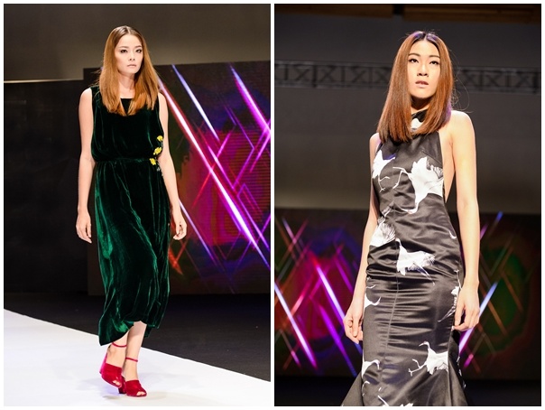 Hoàng Oanh được chọn lựa trình diễn trang phục của Li Lam. Nhà thiết kế nổi tiếng với phong cách phóng khoáng và sử dụng lụa thông thạo. 