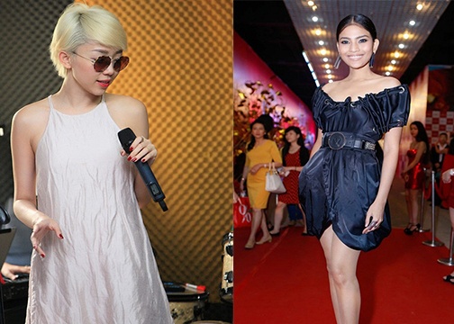 Sao Viet kem duyen vi dien trang phuc nhau nhi hinh anh