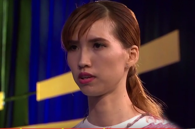 Co gai cao 1,9 m loi nguoc dong khi di ca kheo hinh anh