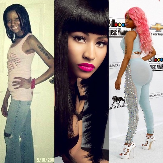 Ngoại hình của Nicki Minaj thay đổi theo thời gian.