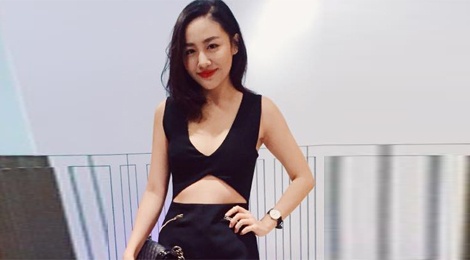 Van Mai Huong dien vay cut-out noi bat tuan qua hinh anh