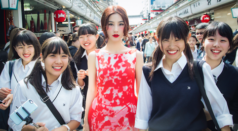 Diem My noi bat tren duong pho Nhat Ban hinh anh