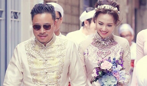 8 mau ao dai cuoi dac sac cua my nhan Viet nam 2015 hinh anh