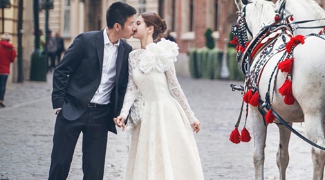 A hau Diem Trang va chong doanh nhan chup anh cuoi o chau Au hinh anh