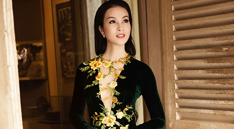 MC Thanh Mai gioi thieu 6 mau ao dai ket hoa xuan hinh anh