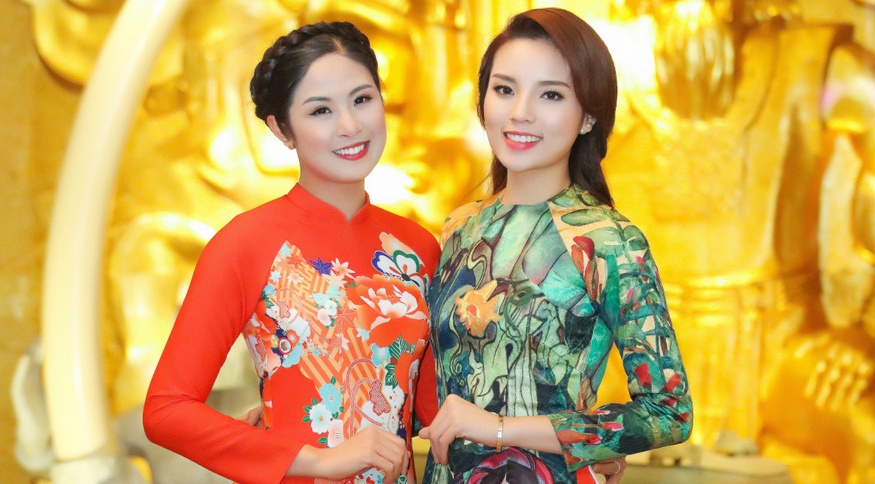 Hoa hau Ky Duyen, Ngoc Han dien ao dai duyen dang hinh anh