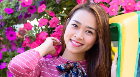 Diep Bao Ngoc khong quan tam chong cu dang hen ho Hai Bang hinh anh