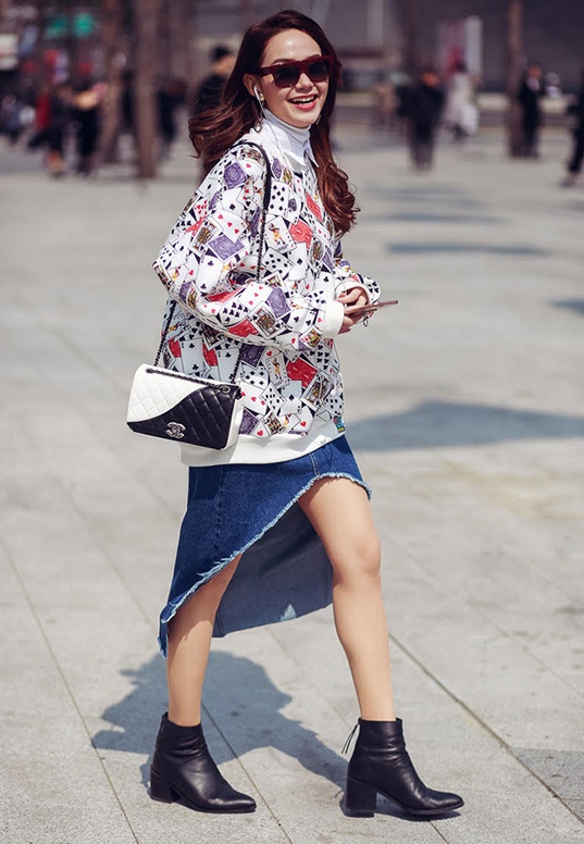 Minh Hang,  Ha Ho dien street style dep nhat tuan anh 1