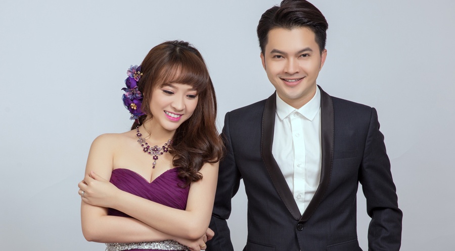 Vo chong Nam Cuong khoe anh cuoi lang man hinh anh