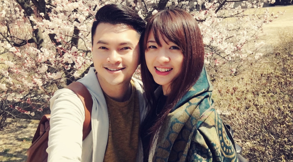 Vo chong Nam Cuong huong tuan trang mat o Han Quoc hinh anh