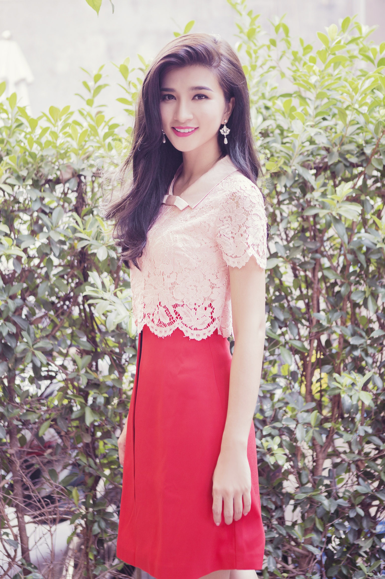 Kim Tuyen dien vay pastel anh 1