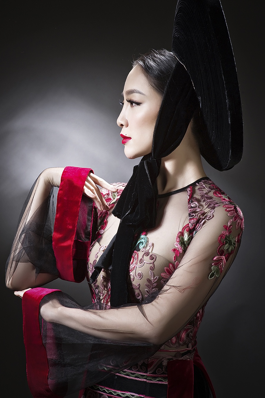 Linh Nga dien ao dai nhung the anh 3