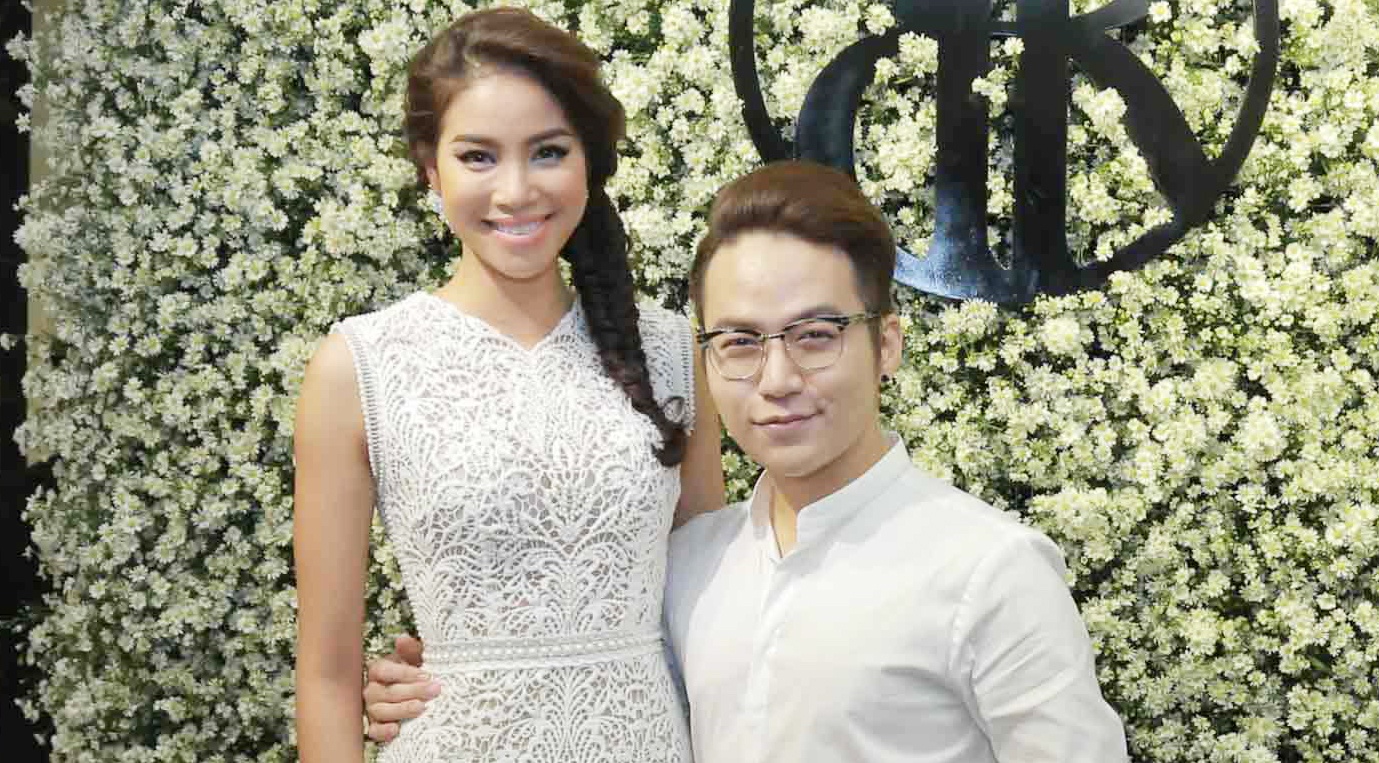 Pham Huong dien dam xuyen thau du tiec hinh anh