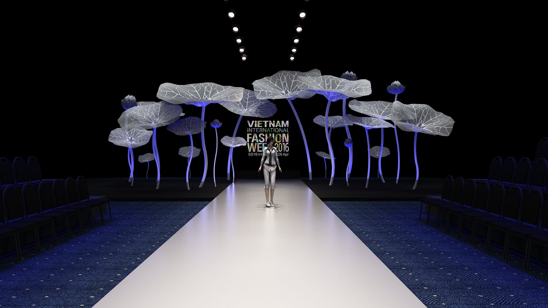 Sân khấu Tuần lễ thời trang Việt Nam quốc tế ảnh 1 San khau Tuan le thoi trang Viet Nam quoc te anh 1