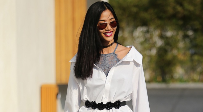 Street style sanh dieu cua dan mau Viet o Tuan le thoi trang hinh anh