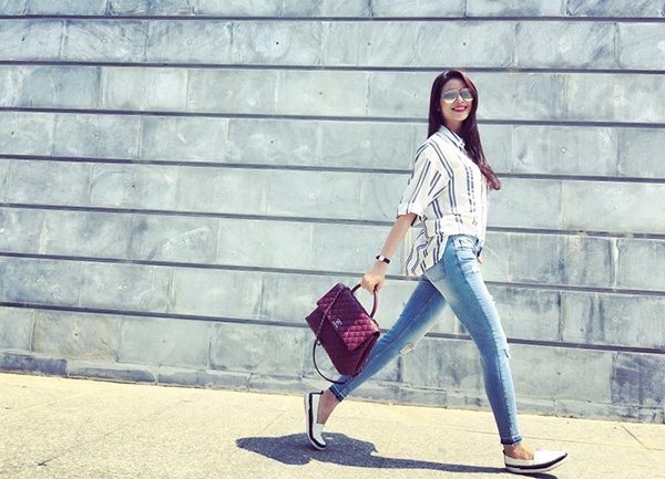 Street style cuoi tuan cua sao Viet anh 2