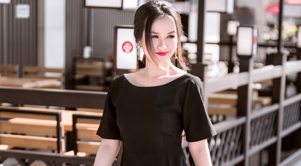 Vo Ha Tram goi y trang phuc trang den cho nang 'nam lun' hinh anh