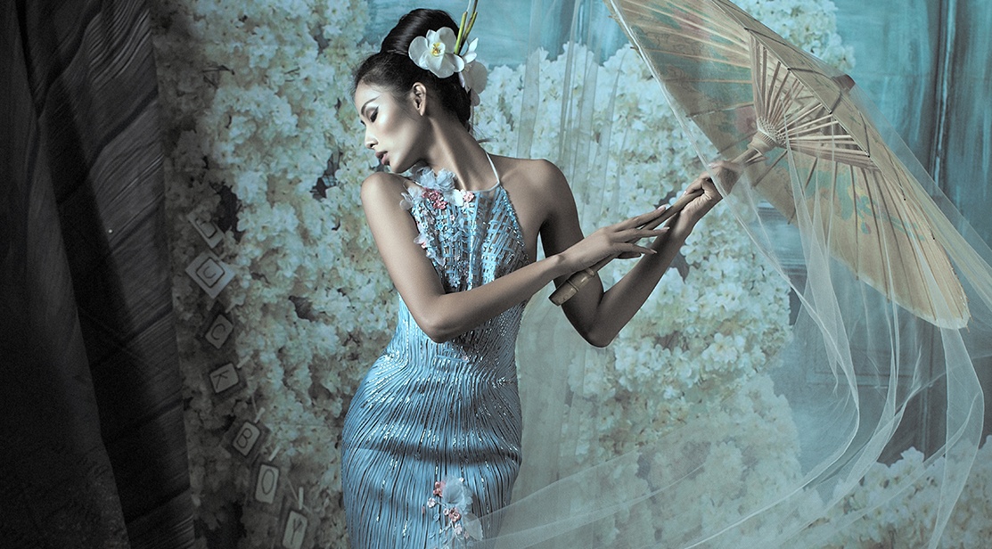 Hoang Thuy khoe dang gay trong vay yem da hoi hinh anh