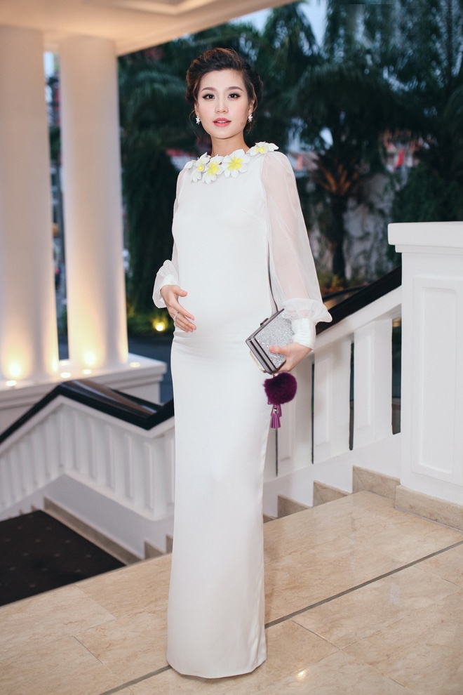 Thoi trang bau bi sanh dieu cua sao Viet o su kien anh 3