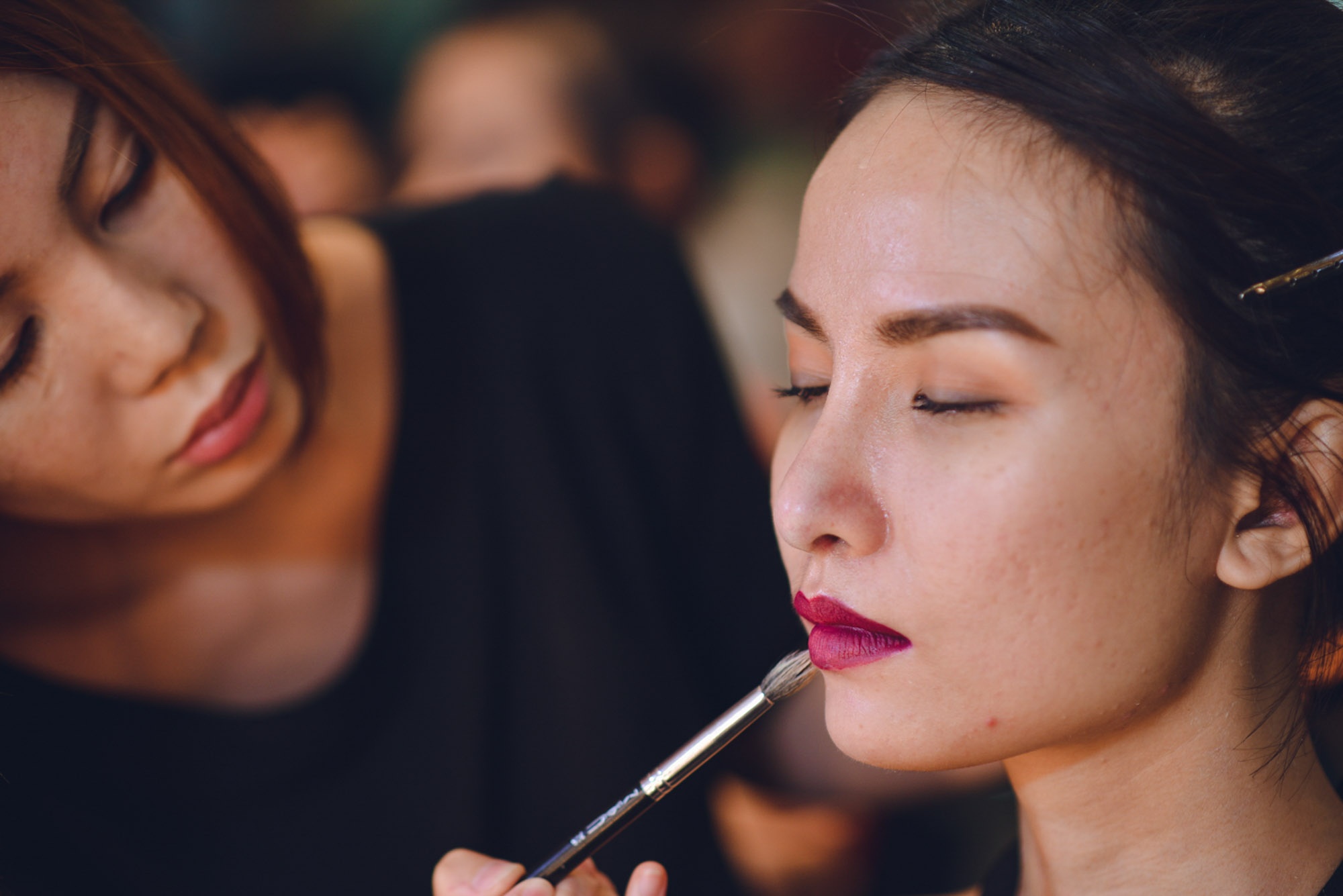 Dàn mẫu trang điểm trước show Đỗ Mạnh Cường ảnh 5 Dan mau trang diem truoc show Do Manh Cuong anh 5