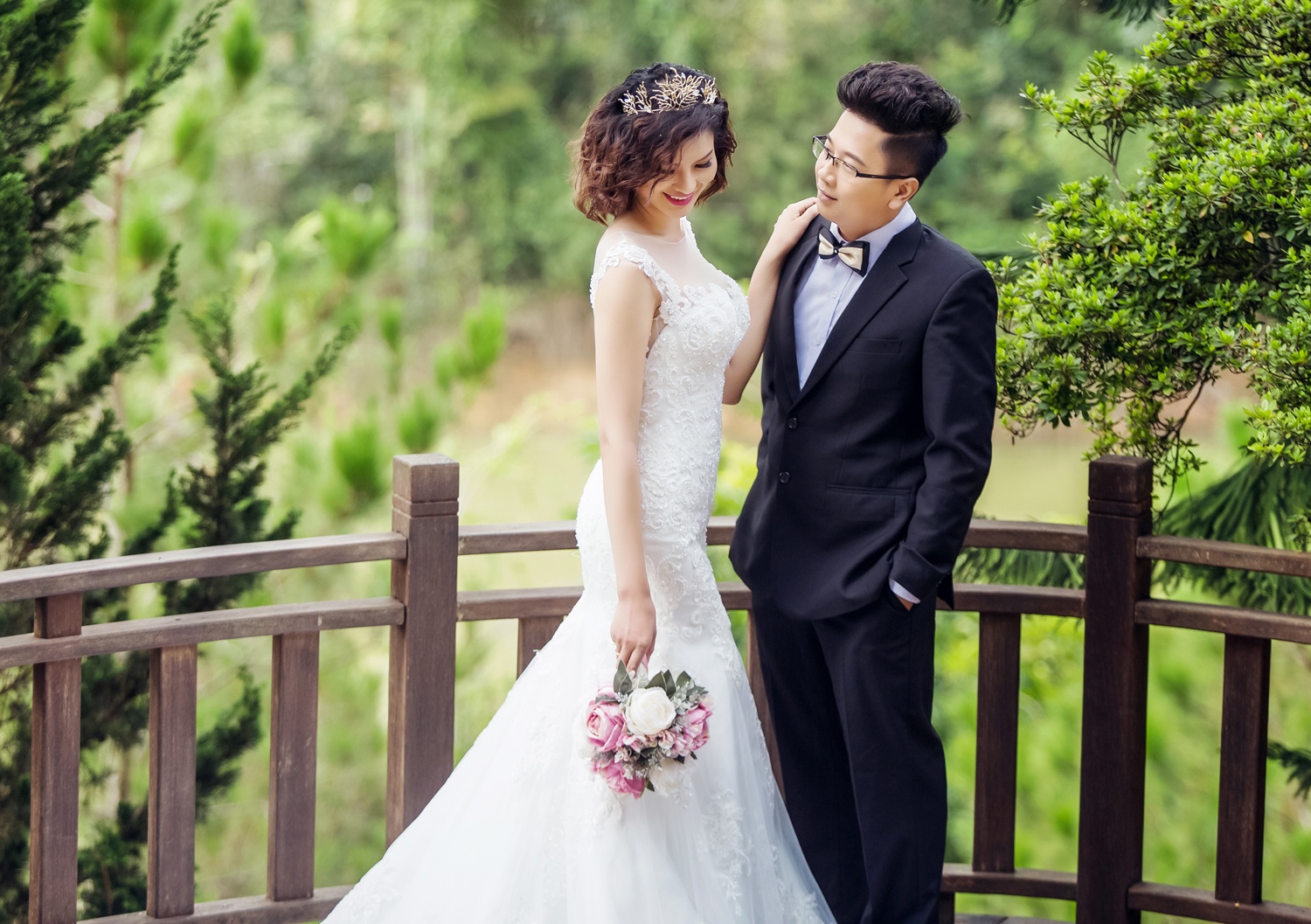 Anh cuoi cua Le Thi Phuong va chong bac si anh 1