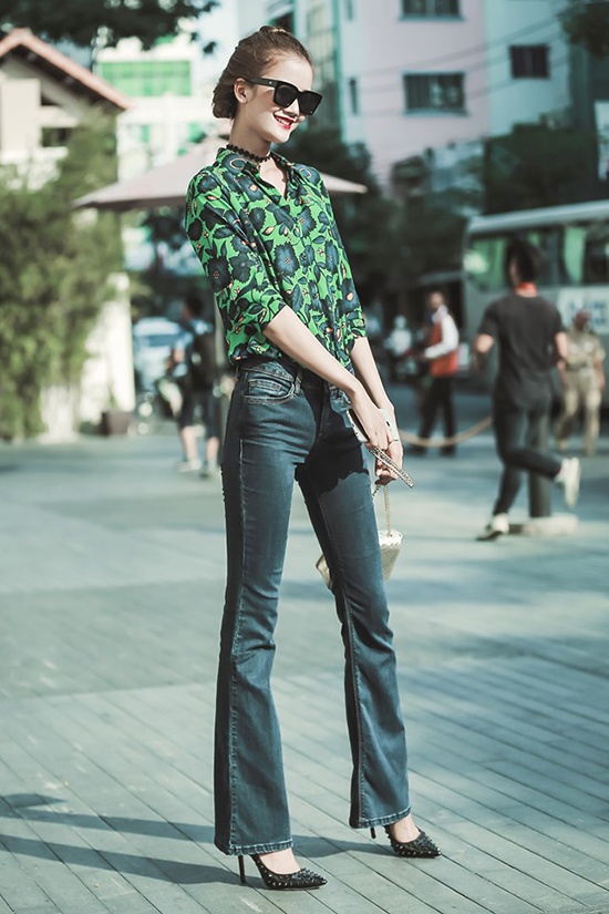 Pham Huong,  Ha Ho dien street style the thao anh 11
