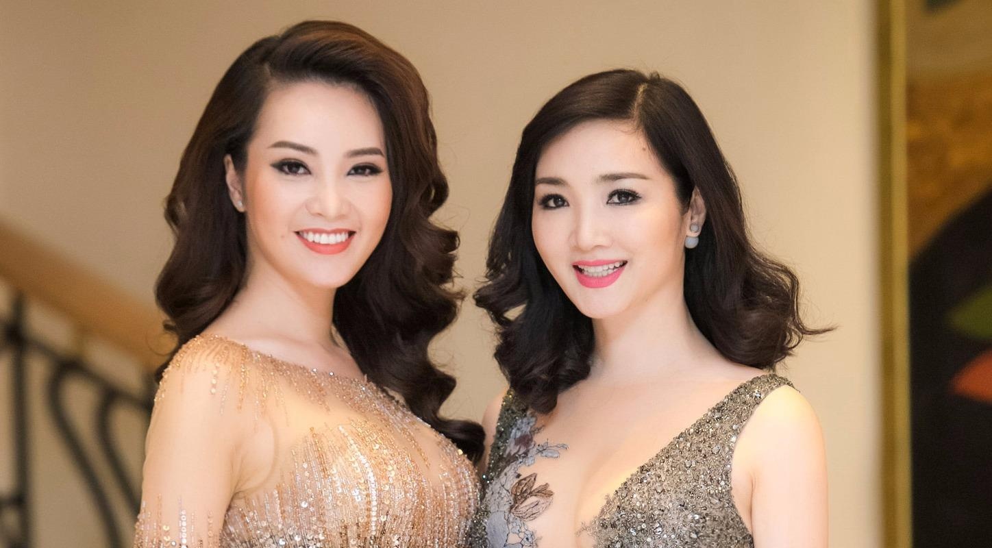 Thu Thuy, Thuy Van dien vay xuyen thau di su kien hinh anh