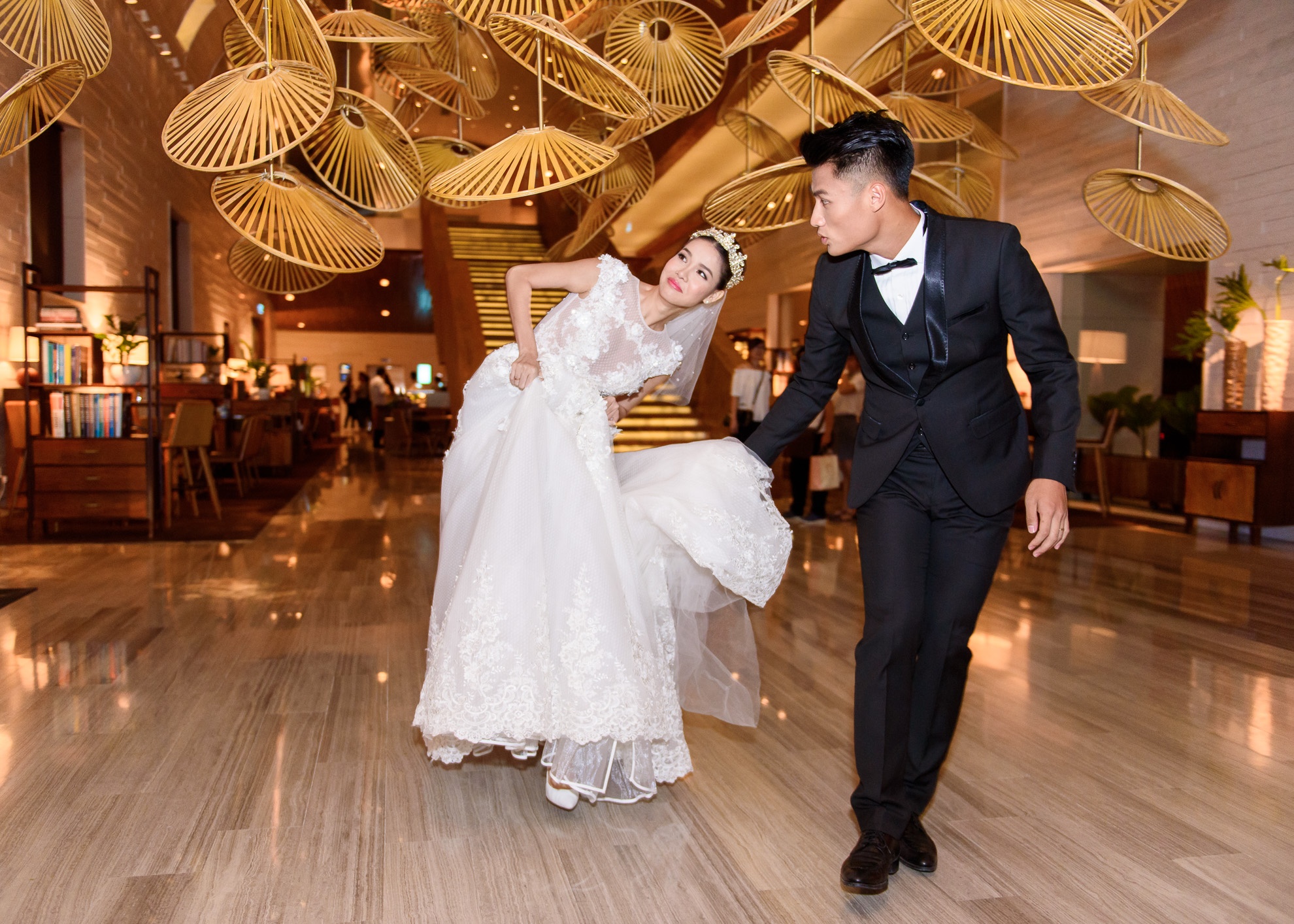 Khong gian tiec cuoi Ky Han - Mac Hong Quan anh 1