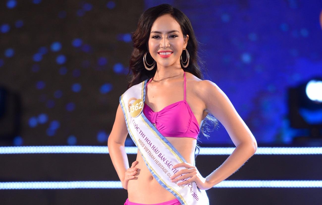 Nguoi dep Hoa hau Ban sac Viet nong bong voi bikini hinh anh