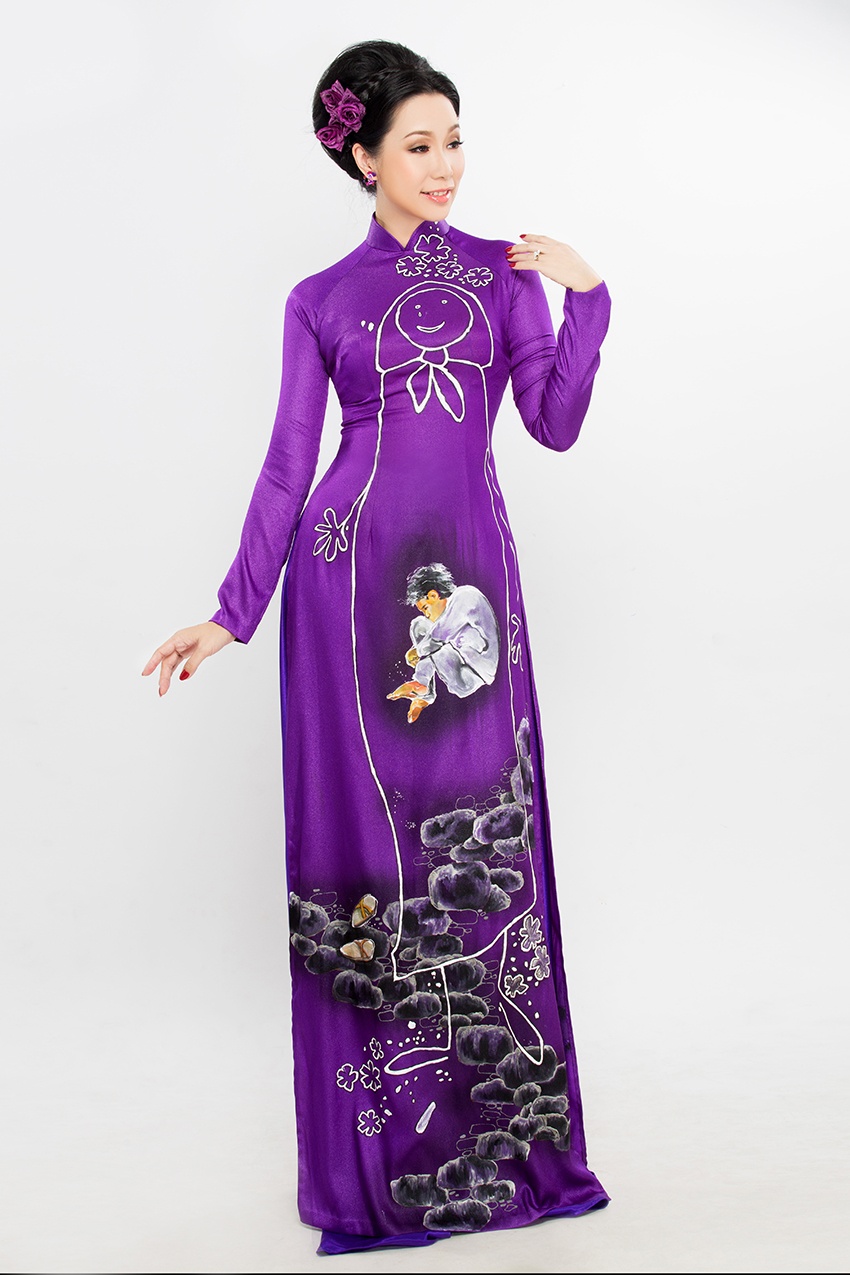 Trịnh Kim Chi rạng rỡ với 5 thiết kế truyền thống ảnh 2 Trinh Kim Chi rang ro voi 5 thiet ke truyen thong anh 2