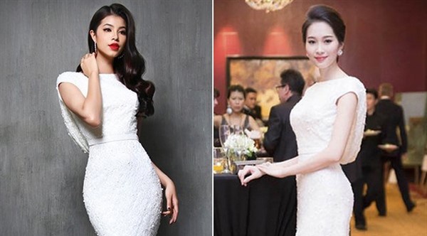 Sao Viet dung vay Pham Huong, ai mac dep hon? hinh anh