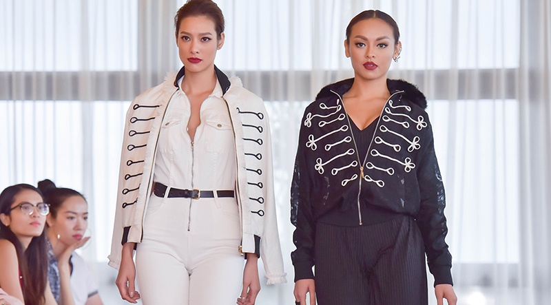 Mai Ngo, Lilly Nguyen mac kin che chan tho tren san dien hinh anh