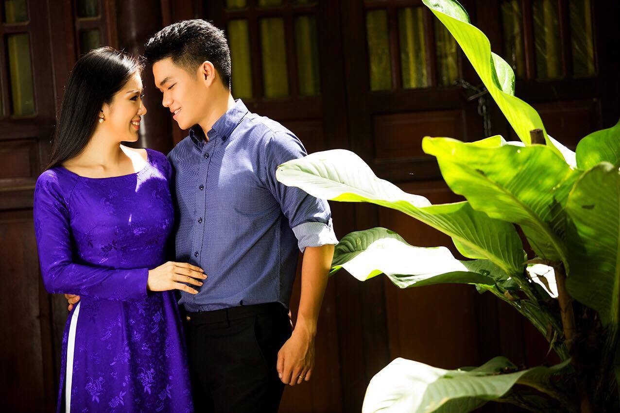 Le Phuong dien ao dai doi voi ban trai anh 4