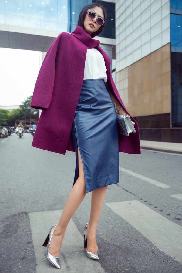 Ngọc Hân phối áo khoác cùng trang phục ảnh 2 Ngoc Han phoi ao khoac cung trang phuc anh 2