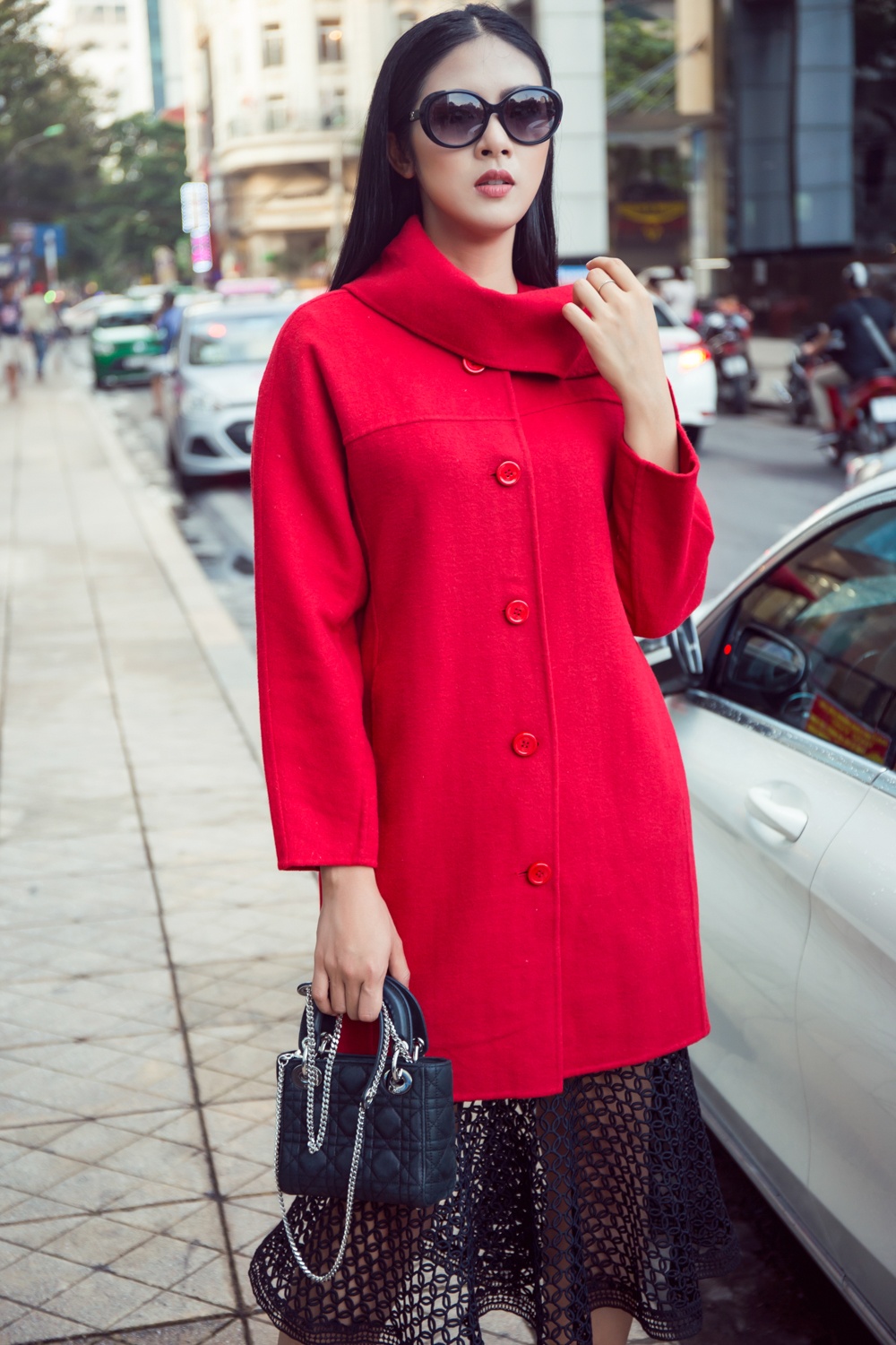 Ngọc Hân phối áo khoác cùng trang phục ảnh 7 Ngoc Han phoi ao khoac cung trang phuc anh 7