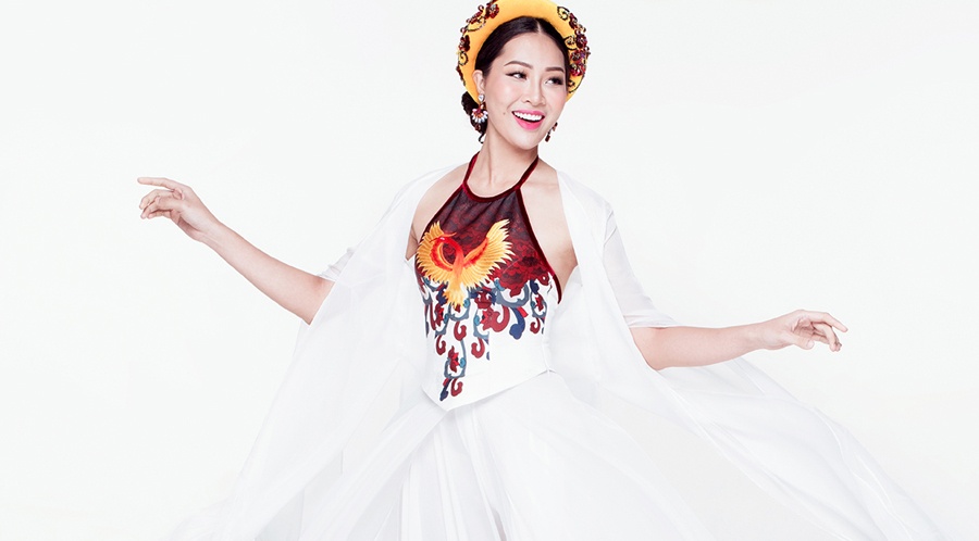 Trang phuc truyen thong cua Dieu Ngoc tai Miss World hinh anh