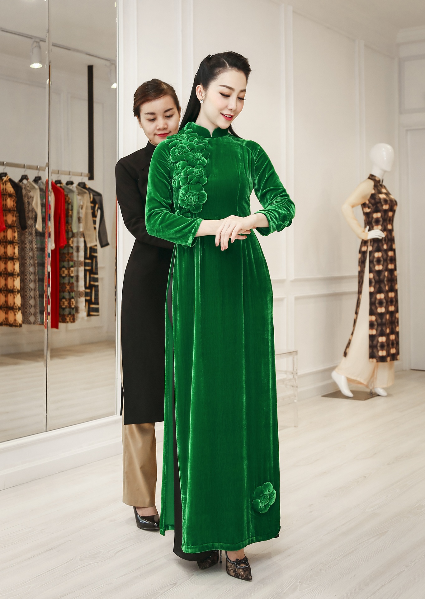 Linh Nga goi y 6 mau ao dai du xuan anh 6