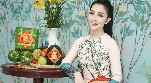 Linh Nga goi y 6 mau ao dai cach tan du xuan hinh anh