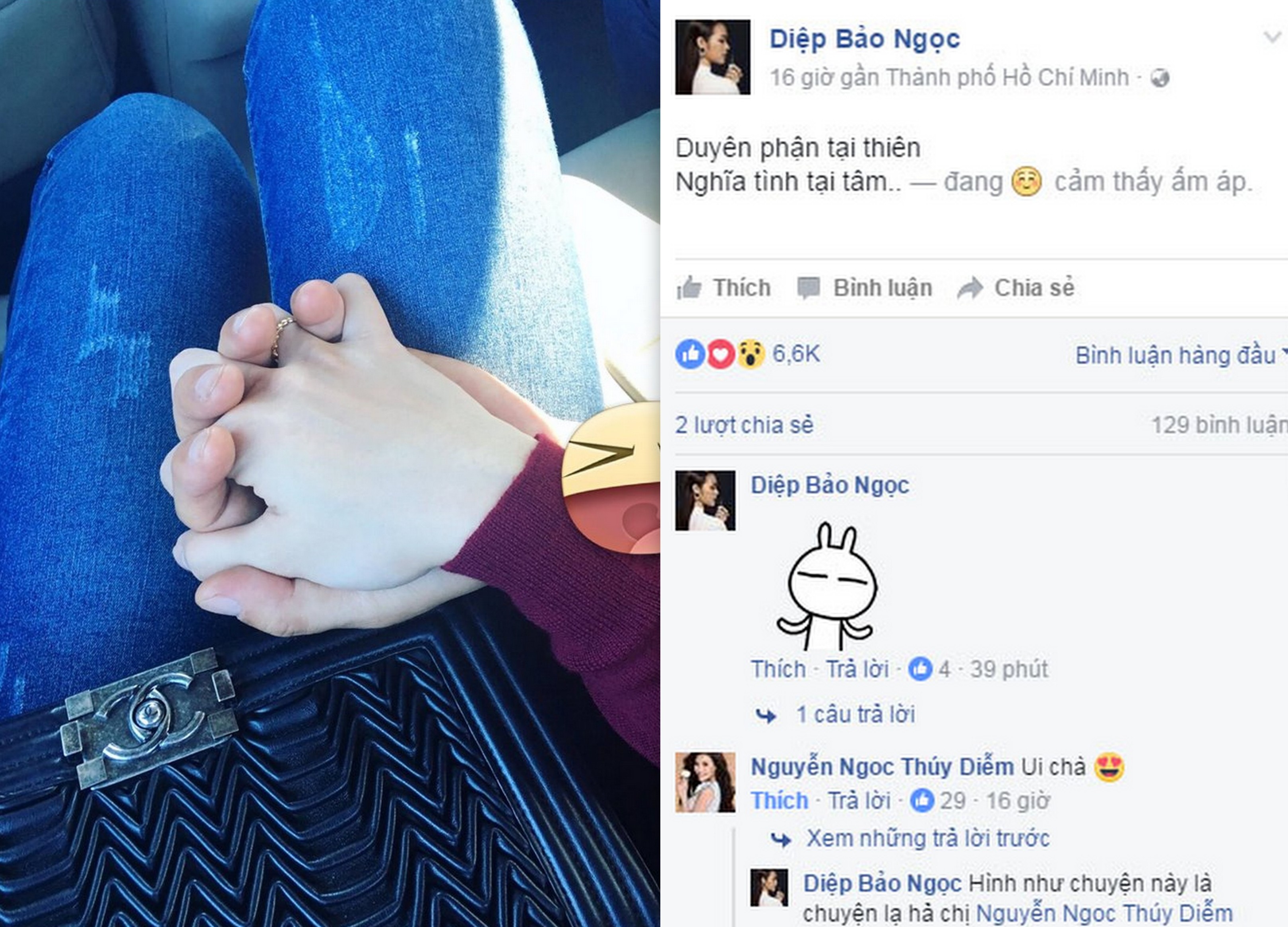 Diep Bao Ngoc thua nhan dang yeu anh 1